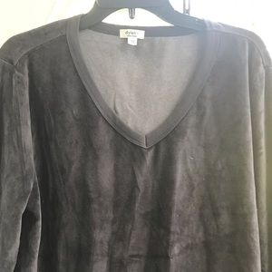 Dylan Sweatshirt Gray Velour XL